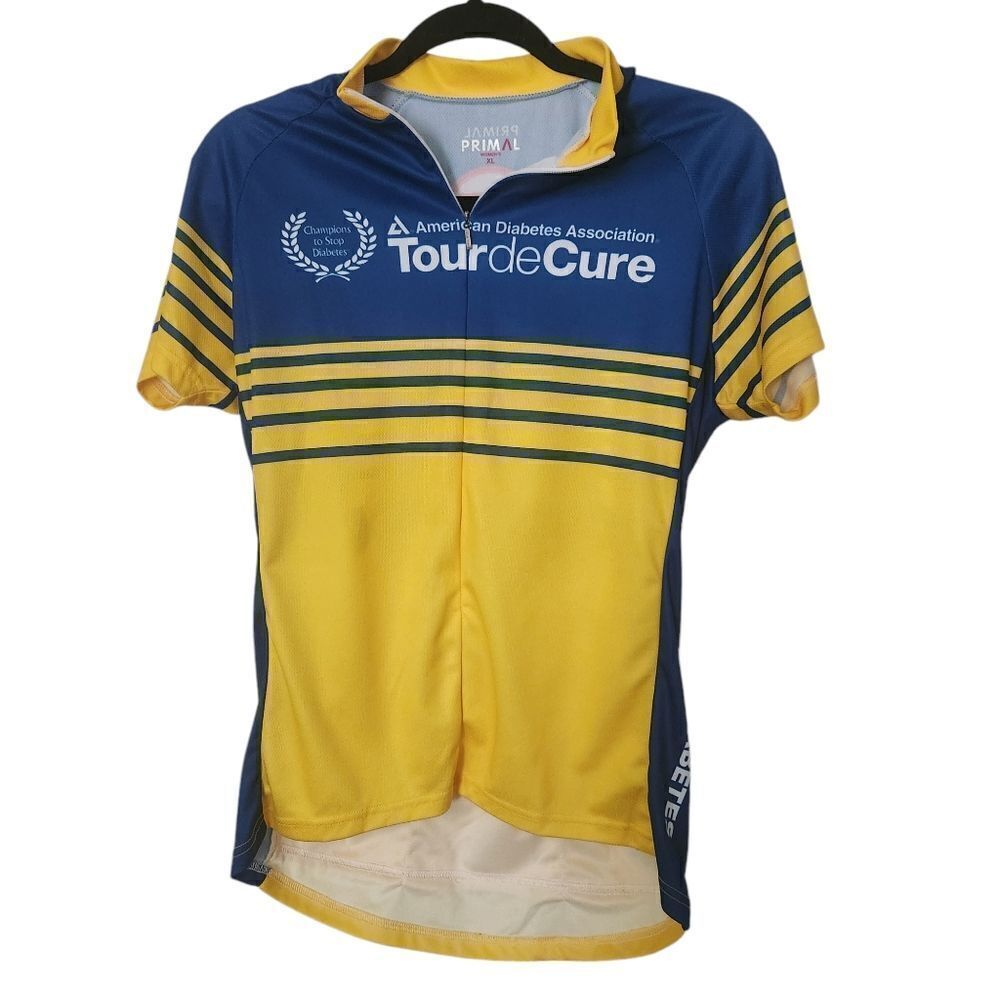 Primal Women's Bicycle Sport Cut Front Zip Short Sleeve Jersey Size XL